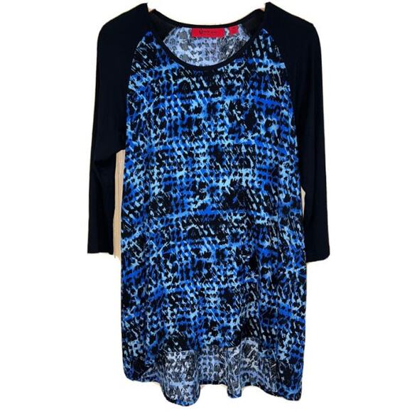 💜 3/$25💜 Raglan Tee Tunic Length Top X-Small XS Soft T-Shirt Lisa Rinna QVC - Picture 1 of 11